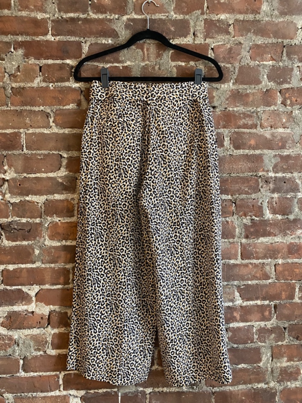 Jcrew 100% Silk Cheetah Print Pants Size 4 - Picture 3 of 4